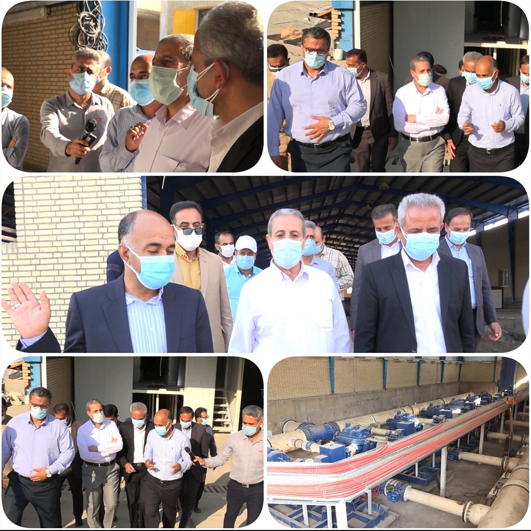 بازدید استاندار بوشهر ازخط انتقال آبرسانی سیراف _ جم و پروژه آبشیرین کن