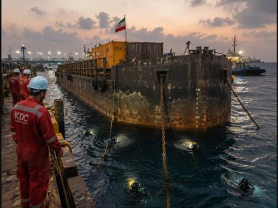 نجات بارج «ضحا» از خطر غرقشدن در خارک